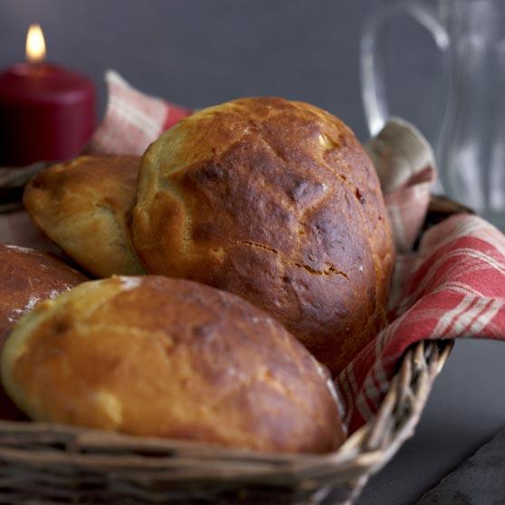 Christmas bread with orange