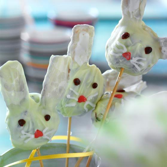 Cake pops hares 