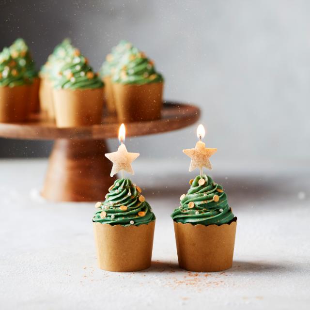 Christmas tree cupcakes