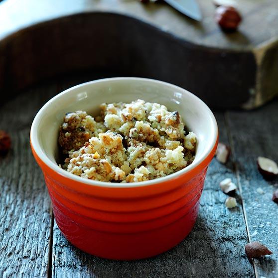 Gluten-free rhubarb crumble