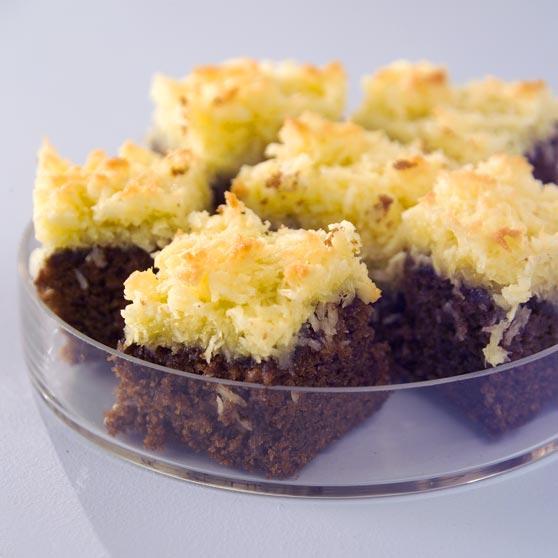 Chocolate cake with coconut