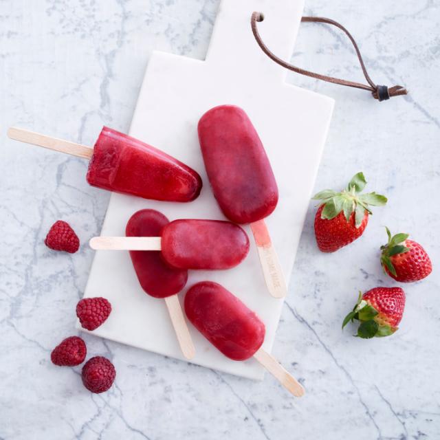 Home-made ice lollies