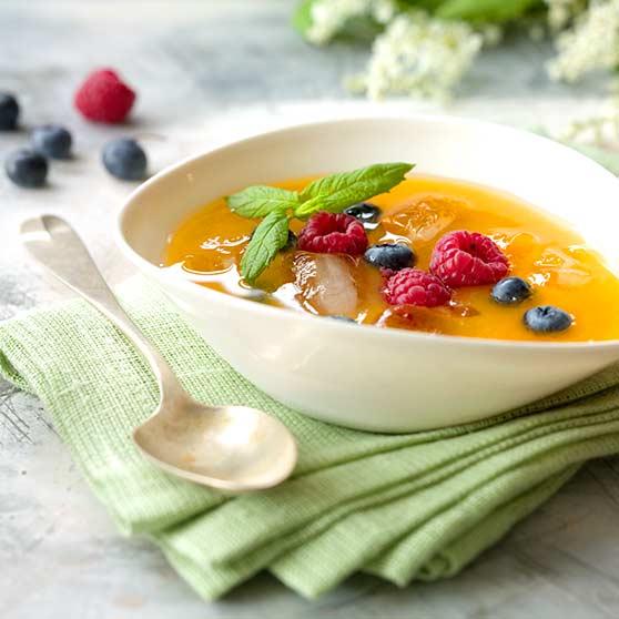 Iced mango soup 