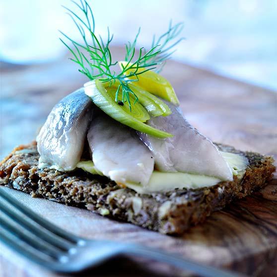 Lemon pickled herring