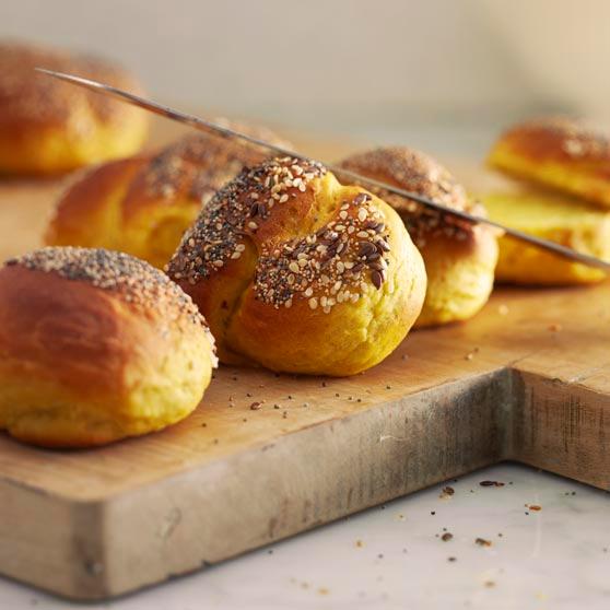 Morning rolls with saffron