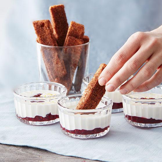 Quick churros with lemon cream