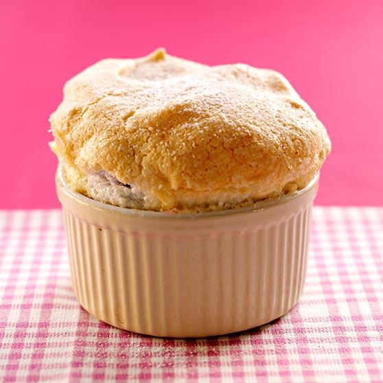 Raspberry soufflé