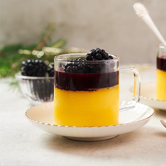 Saffron panna cotta