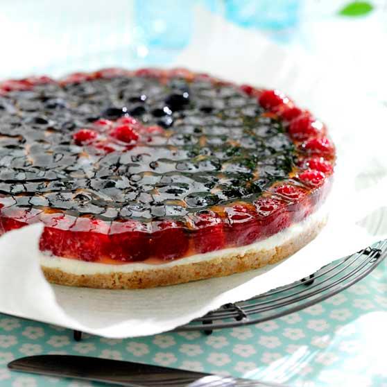 Cheesecake with berry topping