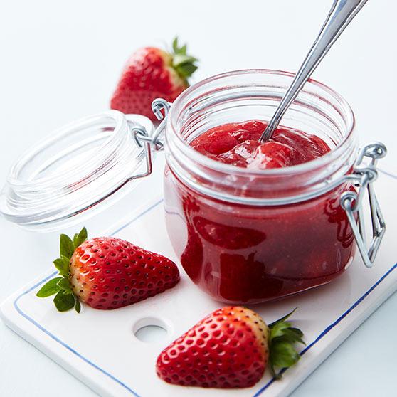 Strawberry jam using frozen berries