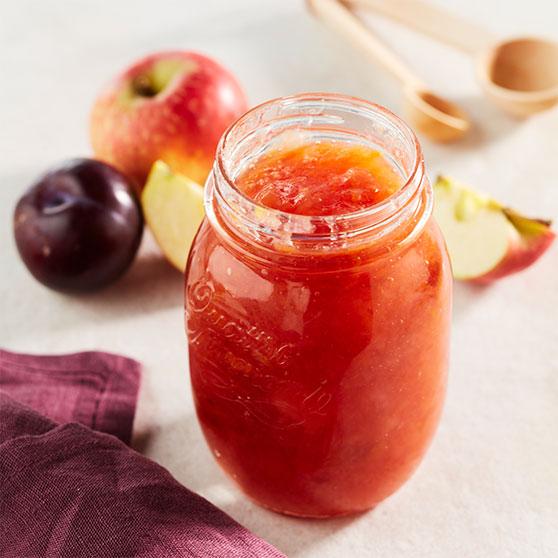 Apple and plum jam