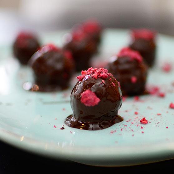 Chocolate and Raspberry Balls