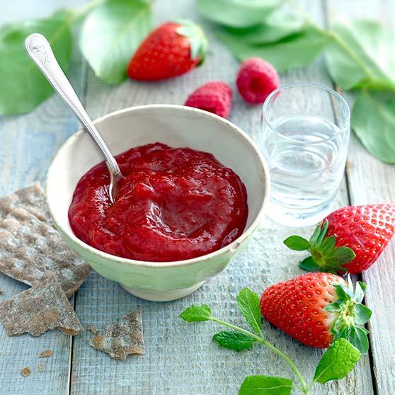 Strawberry jam with Sambuca